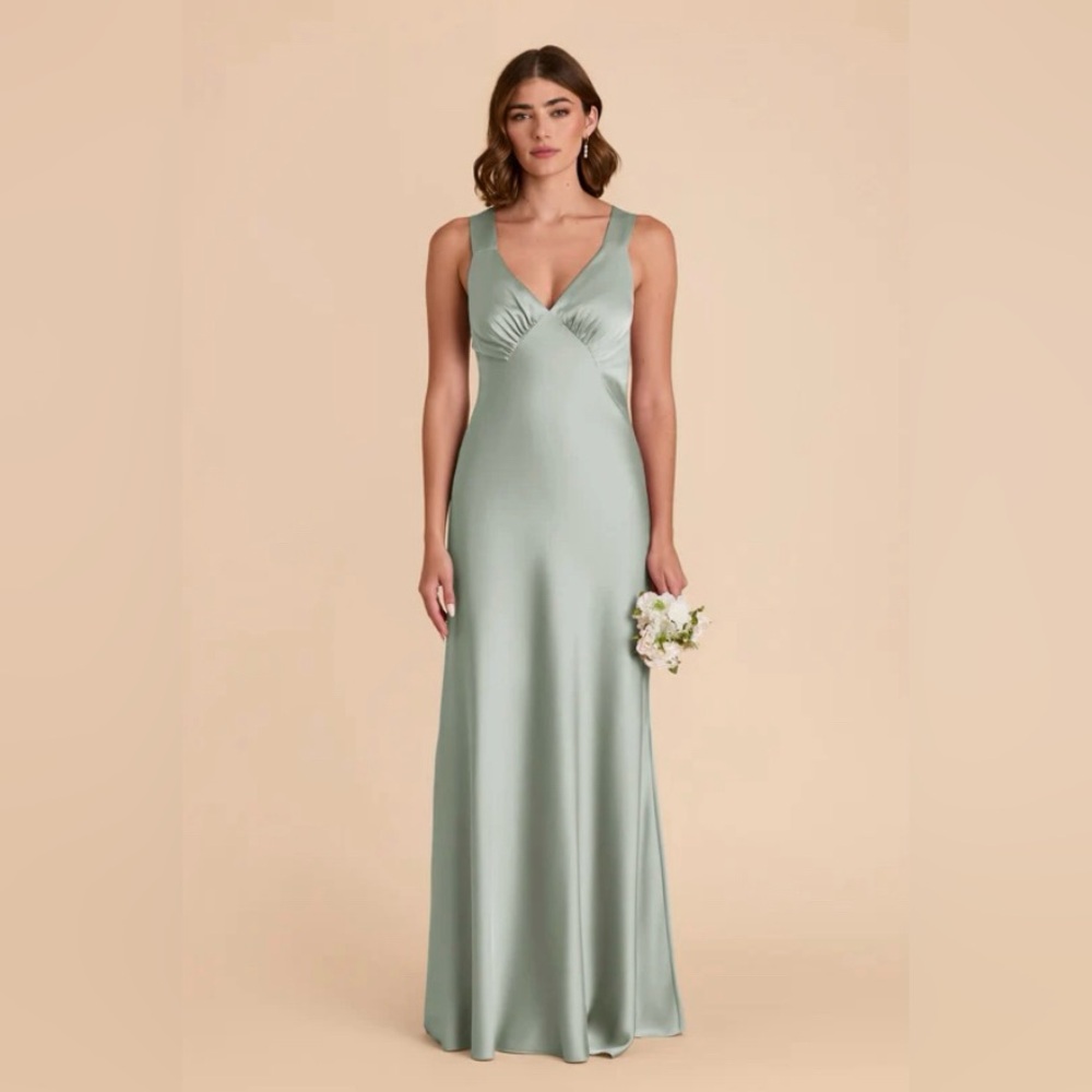 Veronica Gown, Matte Satin Sage, size 16 0X
